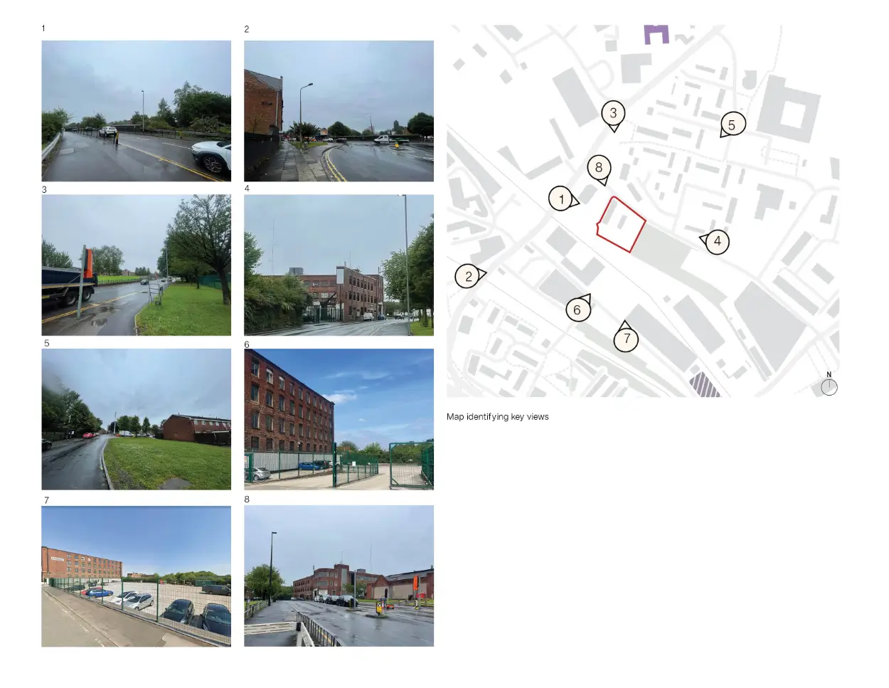An image showing the key locations of the site